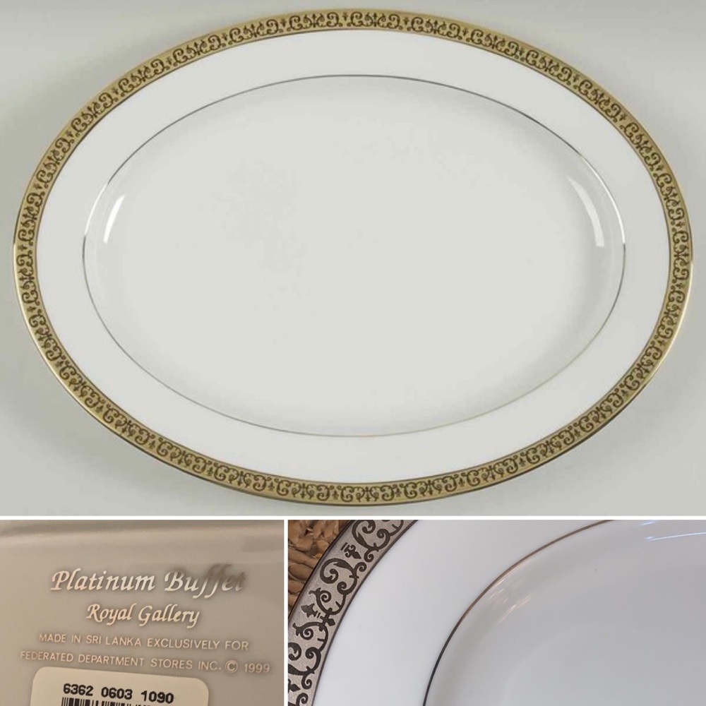 Royal Gallery Platinum Buffet 14” Serving Platter